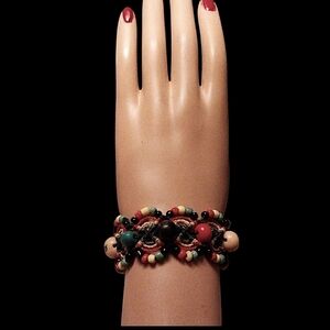 Handmade Multicolor Beaded Macramé Bracelet